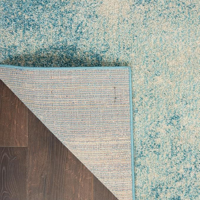 Nourison Home Passion Navy/Light Blue 2'2'' x 10' Area-Rug, Modern, Abstract, Easy-Cleaning, Non Shedding, Bed Room, Living Room, Dining Room, Kitchen, (10' Runner)