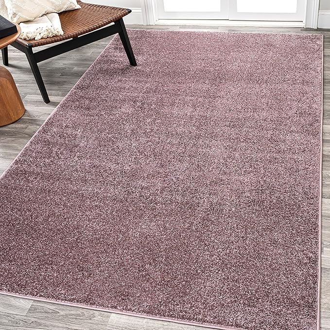 JONATHAN Y Haze Solid Low-Pile Light Purple Indoor Area Rug 12x15, Coastal,Bohemian,Minimalist,Classic, Easy-Cleaning for Living Room,Bedroom,Kitchen,Pet Friendly,Non-Shedding (SEU100R-15)
