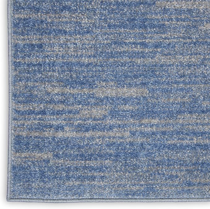Nourison Home Nourison Essentials Blue Grey 8' x 10' Area Rug - Easy Clean, Non Shedding, Bed Room, Living Room, Dining Room, Kitchen (8' x 10')