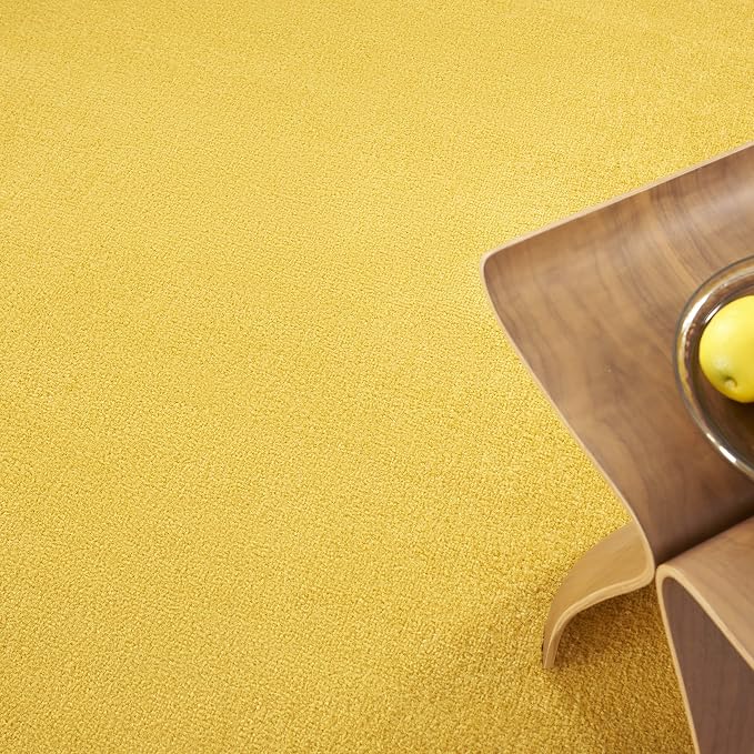 Nourison Home Nourison Essentials Yellow 6' x Round Area Rug - Easy Clean, Non Shedding, Bed Room, Living Room, Dining Room, Kitchen (6' x Round)