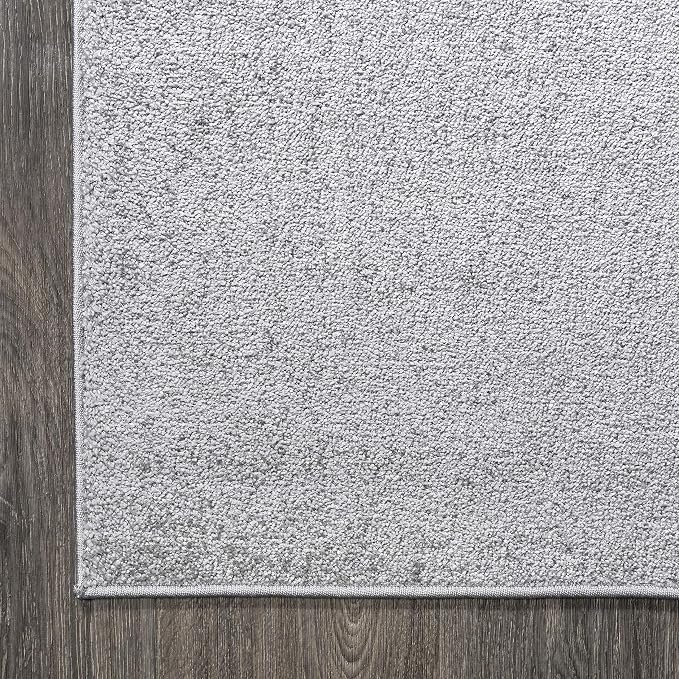 JONATHAN Y Haze Solid Low-Pile Light Gray Indoor Area Rug 9x12, Coastal,Bohemian,Minimalist,Classic, Easy-Cleaning for Living Room,Bedroom,Kitchen,Pet Friendly,Non-Shedding (SEU100K-9)