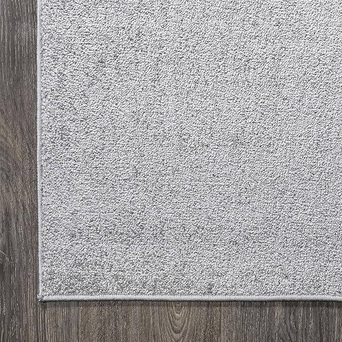 JONATHAN Y Haze Solid Low-Pile Light Gray Indoor Area Rug 10x14, Coastal,Bohemian,Minimalist,Classic, Easy-Cleaning for Living Room,Bedroom,Kitchen,Pet Friendly,Non-Shedding (SEU100K-14)