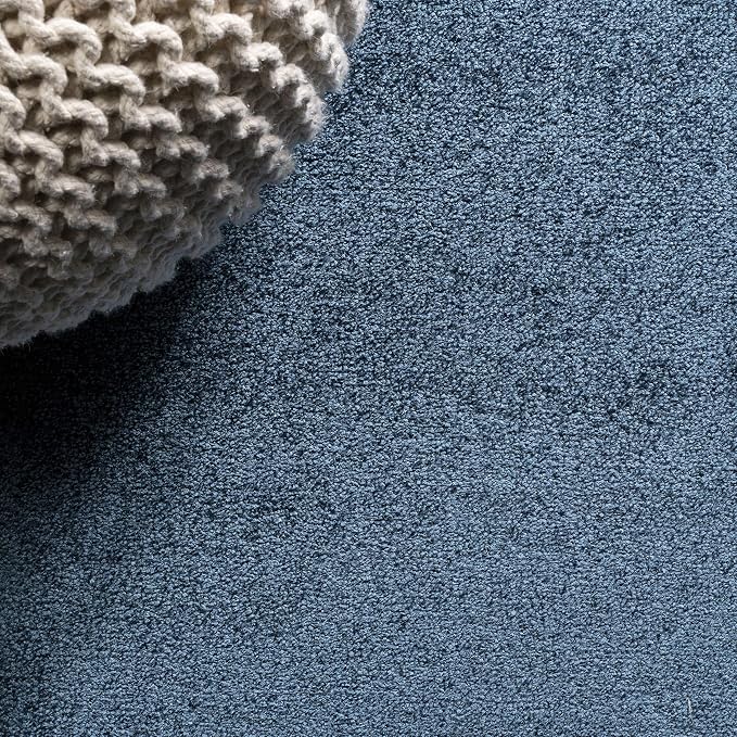 JONATHAN Y Haze Solid Low-Pile Navy Indoor Area Rug 4x6, Coastal,Bohemian,Minimalist,Classic, Easy-Cleaning for Living Room,Bedroom,Kitchen,Pet Friendly,Non-Shedding (SEU100C-4)
