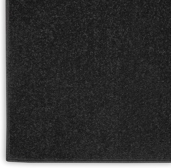Nourison Home Nourison Essentials Black 2'2" x 7'6" Area Rug - Easy Clean, Non Shedding, Bed Room, Living Room, Dining Room, Kitchen (8' Runner)
