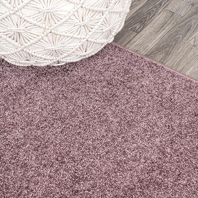 JONATHAN Y Haze Solid Low-Pile Light Purple Runner Rug 2x12, Coastal,Bohemian,Minimalist,Classic, Easy-Cleaning for Living Room,Bedroom,Kitchen,Pet Friendly,Non-Shedding (SEU100R-212)