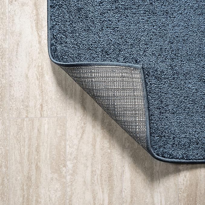 JONATHAN Y Haze Solid Low-Pile Navy Indoor Area Rug 3x5, Coastal,Bohemian,Minimalist,Classic, Easy-Cleaning for Living Room,Bedroom,Kitchen,Pet Friendly,Non-Shedding (SEU100C-3)