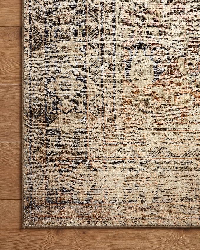 Loloi Amber Lewis Morgan Collection MOG-01 Sunset/Ink 2'-3" x 7'-6" 38" Thick Runner Rug feat. CloudPile, Neutral, Room Décor, Vintage Inspired, Livingroom, Bedroom, Dining Area