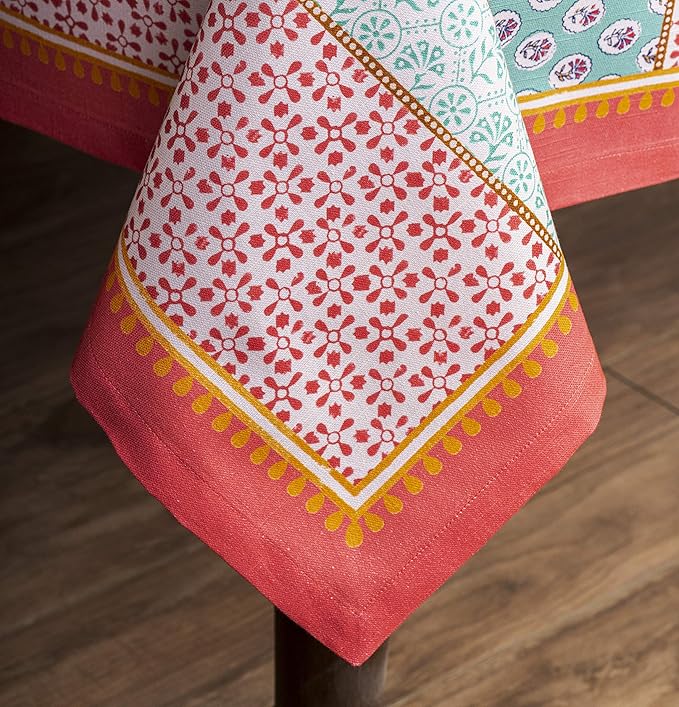 Maison d' Hermine Table Cloth Rectangle Table 100% Cotton 70 x 120 Inches Tablecloth Reusable Decorative for Dining Room Farmhouse Home Valentines Day Decorations Spring Summer - Provence