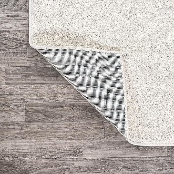 JONATHAN Y Haze Solid Low-Pile Cream Indoor Area Rug 9x12, Coastal,Bohemian,Minimalist,Classic, Easy-Cleaning for Living Room,Bedroom,Kitchen,Pet Friendly,Non-Shedding (SEU100T-9)