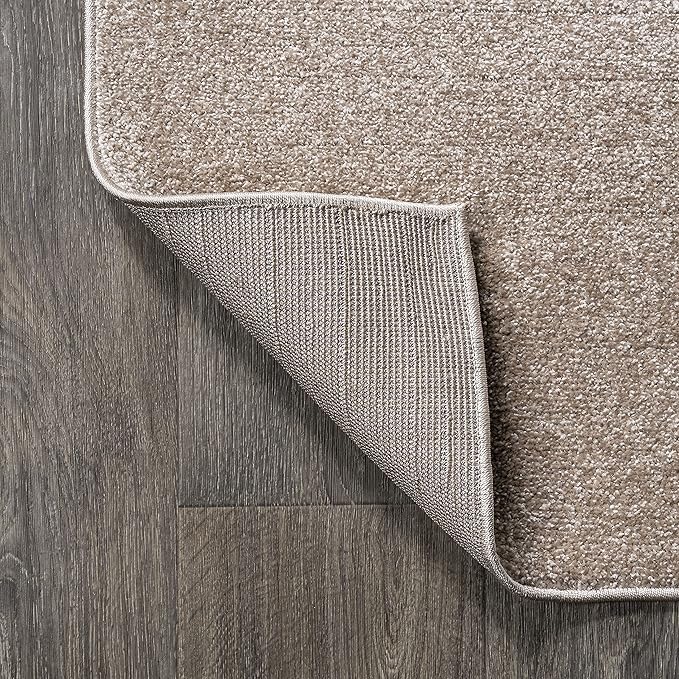 JONATHAN Y Haze Solid Low-Pile Beige 5x5 Square Indoor Area Rug, Coastal,Bohemian,Minimalist,Classic, Easy-Cleaning for Living Room,Bedroom,Kitchen,Pet Friendly,Non-Shedding (SEU100G-5SQ)