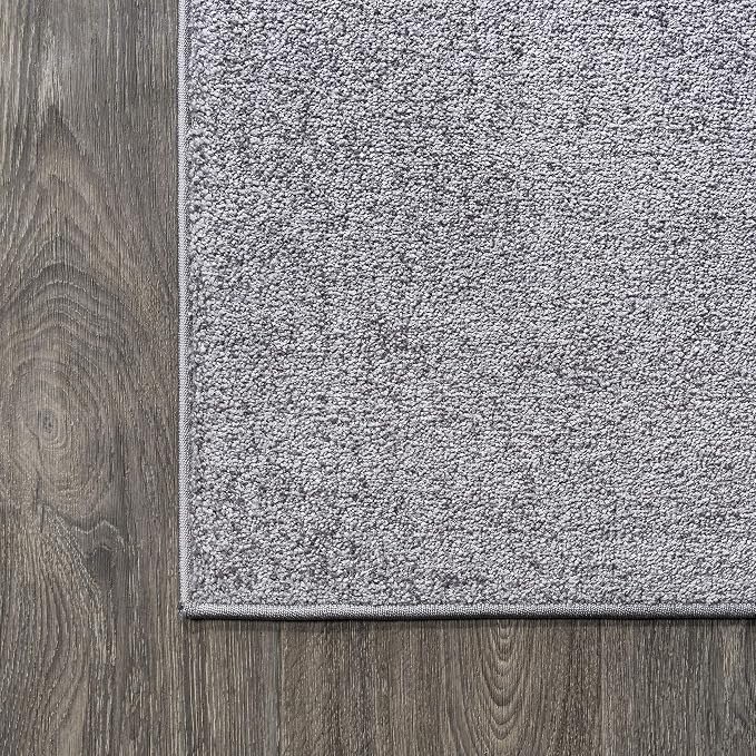 JONATHAN Y Haze Solid Low-Pile Gray Indoor Area Rug 9x12, Coastal,Bohemian,Minimalist,Classic, Easy-Cleaning for Living Room,Bedroom,Kitchen,Pet Friendly,Non-Shedding (SEU100A-9)