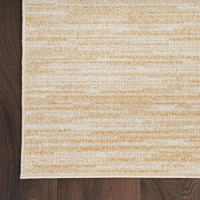 Nourison Home Nourison Essentials Ivory Gold 7' x Square Area Rug - Easy Clean, Non Shedding, Bed Room, Living Room, Dining Room, Kitchen (7' x Square)