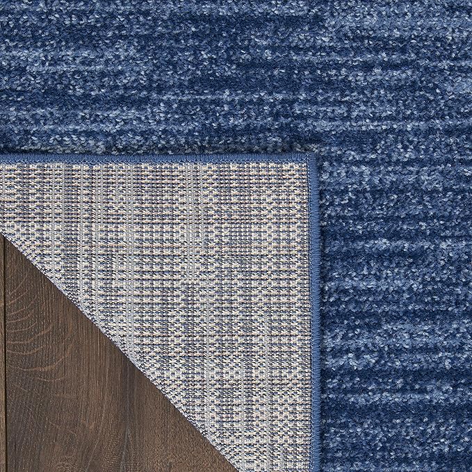 Nourison Home Nourison Essentials Navy Blue 2'2" x 20' Area Rug - Easy Clean, Non Shedding, Bed Room, Living Room, Dining Room, Kitchen (20' Runner)