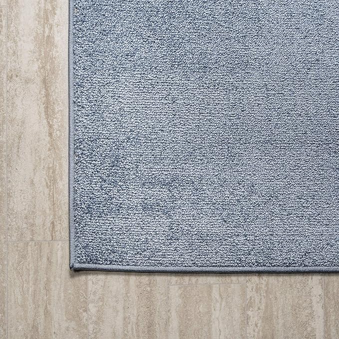 JONATHAN Y Haze Solid Low-Pile Classic Blue Indoor Area Rug 12x15, Coastal,Bohemian,Minimalist,Classic, Easy-Cleaning for Living Room,Bedroom,Kitchen,Pet Friendly,Non-Shedding (SEU100F-15)