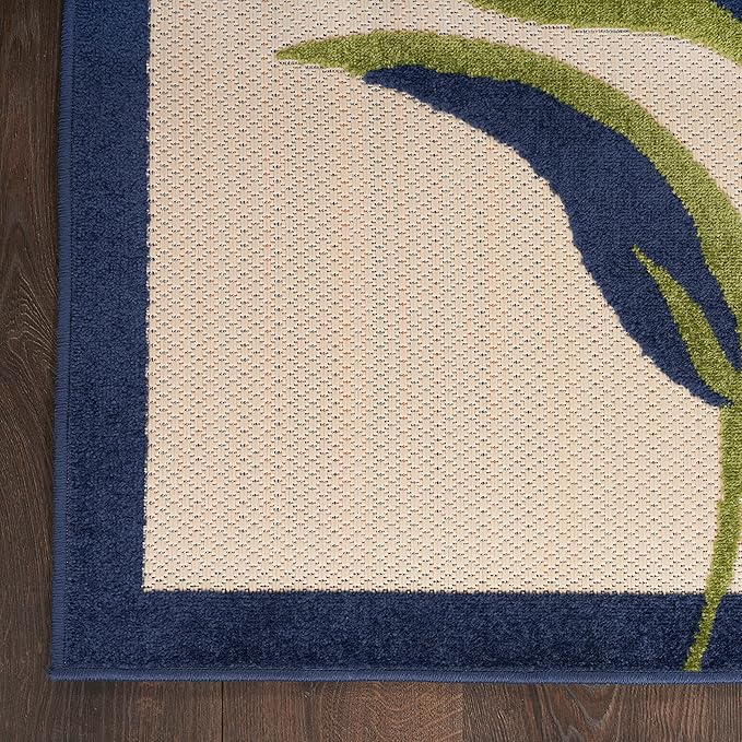Nourison Home Aloha Multicolor 2'8" x 4' Area Rug - Easy Clean, Non Shedding, Bed Room, Living Room, Dining Room, Kitchen (3' x 4')