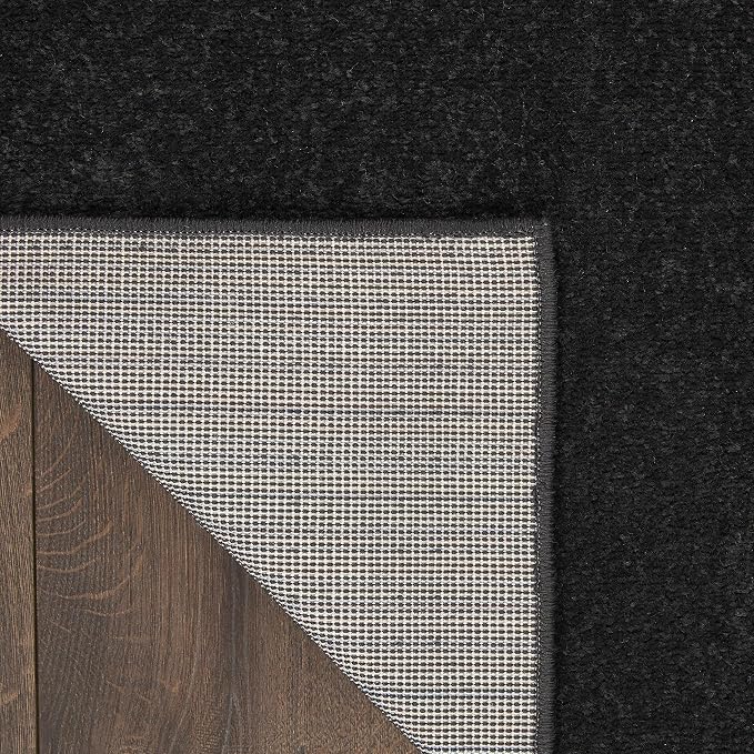 Nourison Home Nourison Essentials Black 2' x 4' Area Rug - Easy Clean, Non Shedding, Bed Room, Living Room, Dining Room, Kitchen (2' x 4')