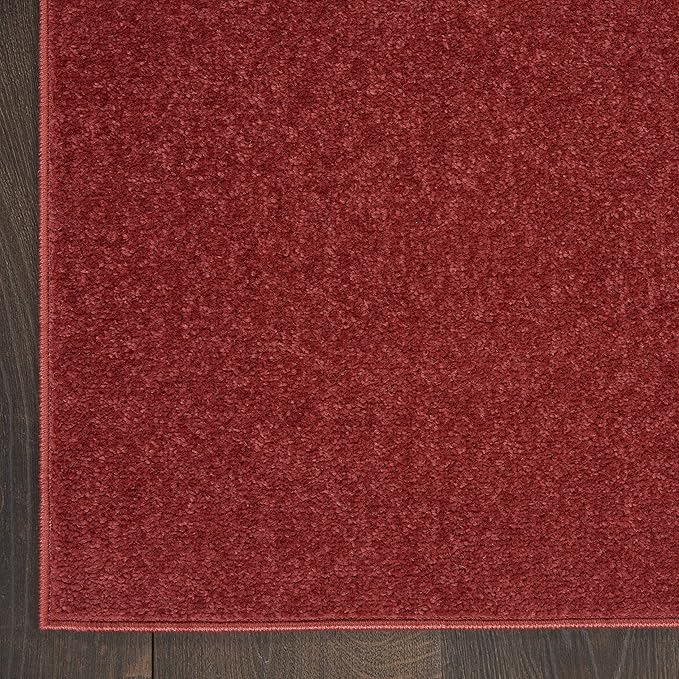 Nourison Home Nourison Essentials Brick Red 3' x 5' Area Rug - Easy Clean, Non Shedding, Bed Room, Living Room, Dining Room, Kitchen (3' x 5')
