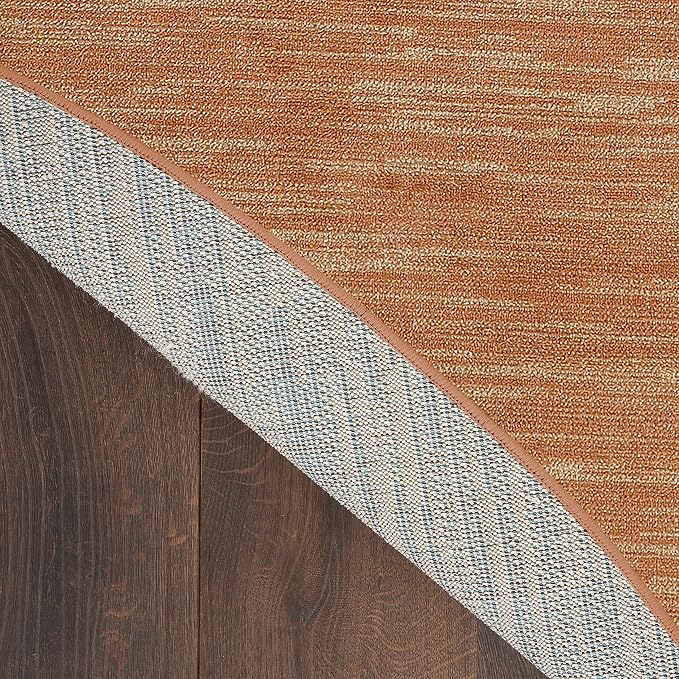 Nourison Home Nourison Essentials Rust 6' x Round Area Rug - Easy Clean, Non Shedding, Bed Room, Living Room, Dining Room, Kitchen (6' x Round)