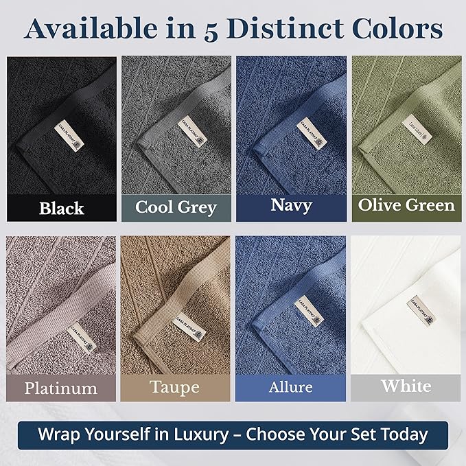 LANE LINEN 4 Pack Hand Towels (16"x28") - 100% Ringspun Cotton Towels Set for Bathroom - Quick Dry, Ultra Soft & Absorbent Large Hand Towel Set - Can be Used for Salon, Spa & Hotel - Cerulean Blue