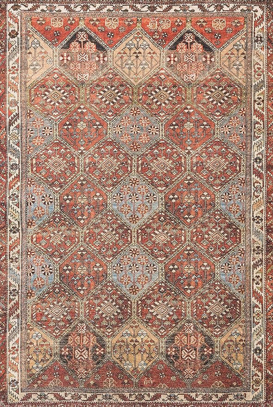 Loloi Loren Collection LQ-16 Spice/Multi 5'-0" x 7'-6" Area Rug