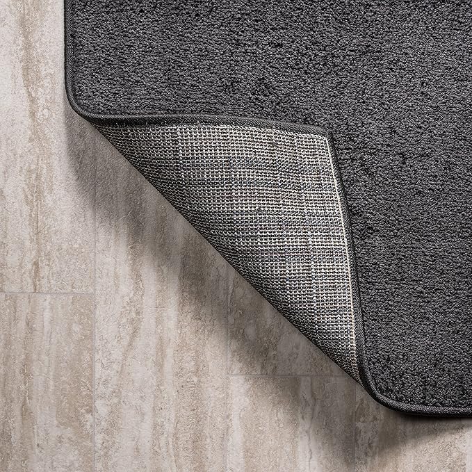 JONATHAN Y Haze Solid Low-Pile Black Indoor Area Rug 12x15, Coastal,Bohemian,Minimalist,Classic, Easy-Cleaning for Living Room,Bedroom,Kitchen,Pet Friendly,Non-Shedding (SEU100I-15)