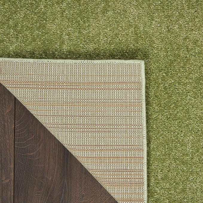 Nourison Home Nourison Essentials Green 4' x 6' Area Rug - Easy Clean, Non Shedding, Bed Room, Living Room, Dining Room, Kitchen (4' x 6')