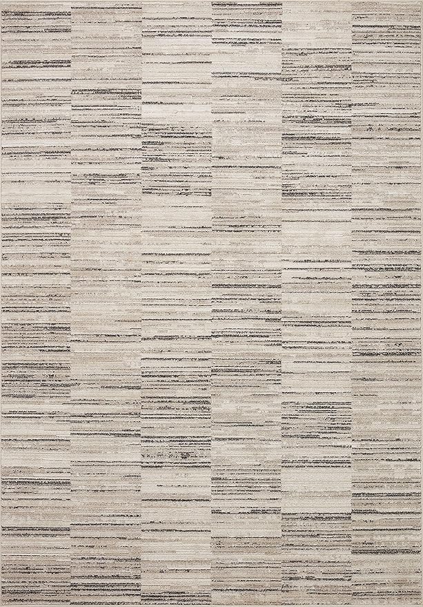 Loloi Darby Collection DAR-01 Charcoal/Sand 2'-7" x 8'-0" Runner Rug