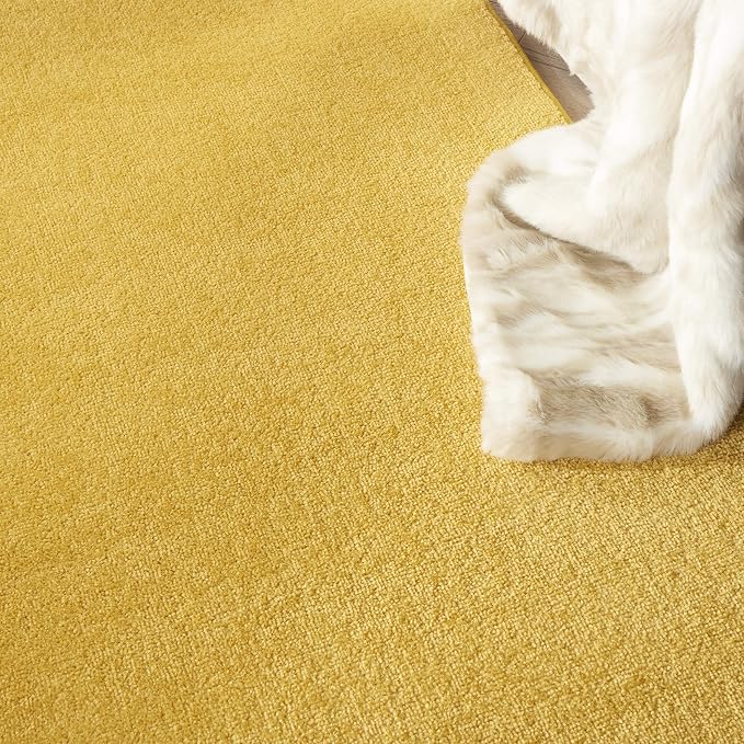 Nourison Home Nourison Essentials Yellow 7' x Square Area Rug - Easy Clean, Non Shedding, Bed Room, Living Room, Dining Room, Kitchen (7' x Square)