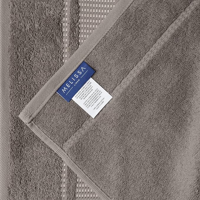 Melissa Linen - Fingertip Towels 4 Pack, 100% Turkish Cotton, Small Hand Towels for Body and Face, 12 x 18 in, Soft and Absorbent, Quick Dry, (Brown Fingertip Towels)