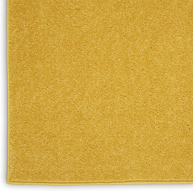 Nourison Home Nourison Essentials Yellow 2'2" x 7'6" Area Rug - Easy Clean, Non Shedding, Bed Room, Living Room, Dining Room, Kitchen (8' Runner)