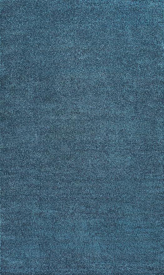JONATHAN Y Haze Solid Low-Pile Turquoise Indoor Area Rug 9x12, Coastal,Bohemian,Minimalist,Classic, Easy-Cleaning for Living Room,Bedroom,Kitchen,Pet Friendly,Non-Shedding (SEU100H-9)
