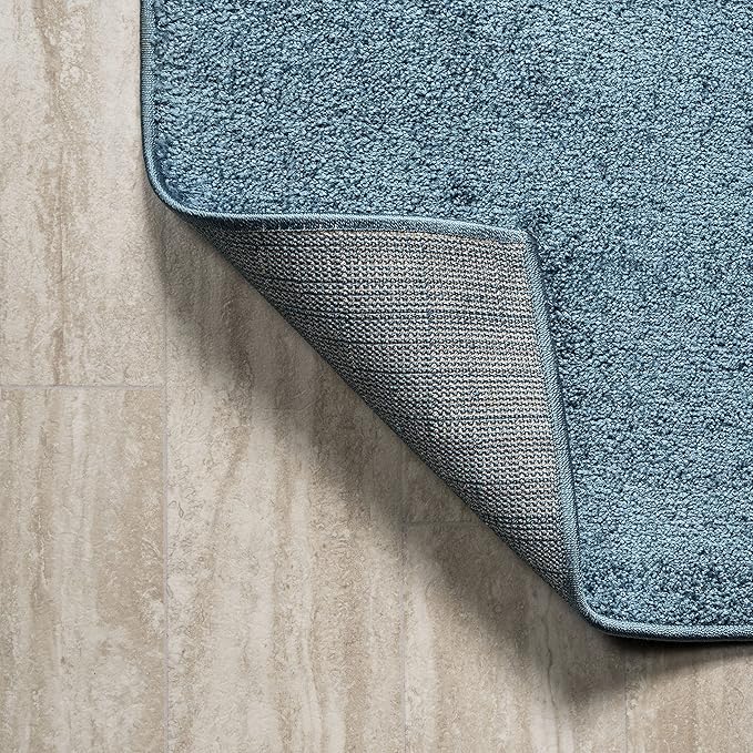 JONATHAN Y Haze Solid Low-Pile Turquoise Indoor Area Rug 4x6, Coastal,Bohemian,Minimalist,Classic, Easy-Cleaning for Living Room,Bedroom,Kitchen,Pet Friendly,Non-Shedding (SEU100H-4)