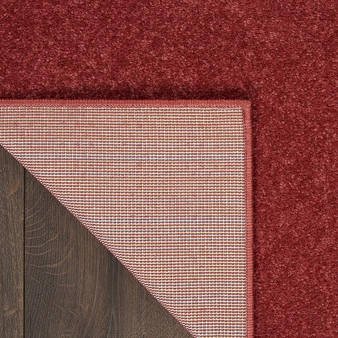 Nourison Home Nourison Essentials Brick Red 2' x 4' Area Rug - Easy Clean, Non Shedding, Bed Room, Living Room, Dining Room, Kitchen (2' x 4')