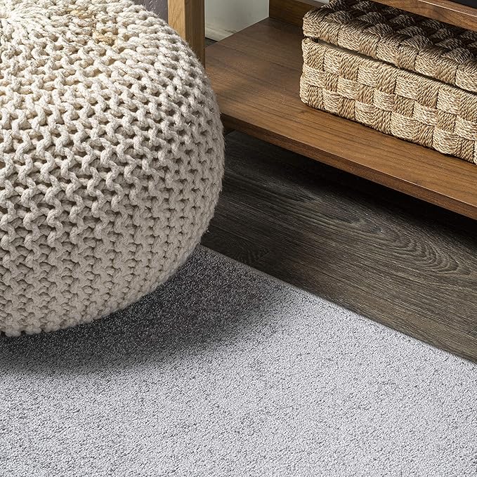 JONATHAN Y Haze Solid Low-Pile Light Gray Runner Rug 2x12, Coastal,Bohemian,Minimalist,Classic, Easy-Cleaning for Living Room,Bedroom,Kitchen,Pet Friendly,Non-Shedding (SEU100K-212)