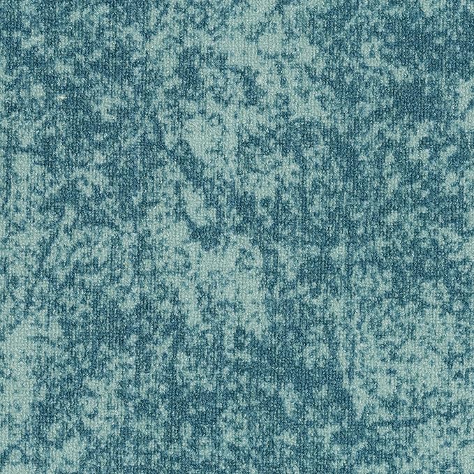 Antep Rugs Alfombras Modern Bordered 4x6 Non-Skid (Non-Slip) Low Profile Pile Rubber Backing Indoor Area Rugs (Blue, 4' x 5'8")