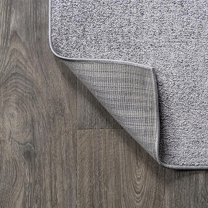 JONATHAN Y Haze Solid Low-Pile Gray Indoor Area Rug 9x12, Coastal,Bohemian,Minimalist,Classic, Easy-Cleaning for Living Room,Bedroom,Kitchen,Pet Friendly,Non-Shedding (SEU100A-9)