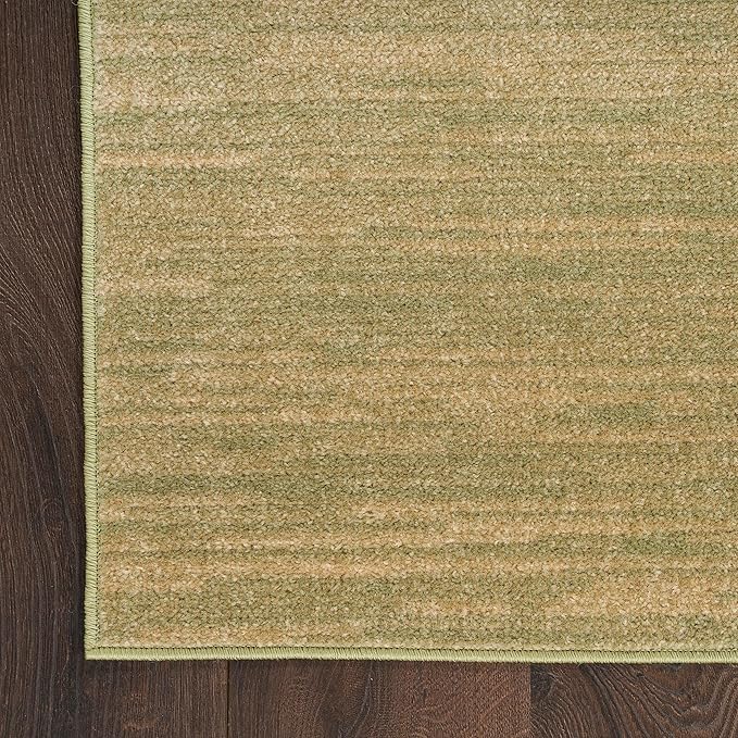 Nourison Home Nourison Essentials Green Gold 9' x Square Area Rug - Easy Clean, Non Shedding, Bed Room, Living Room, Dining Room, Kitchen (9' x Square)